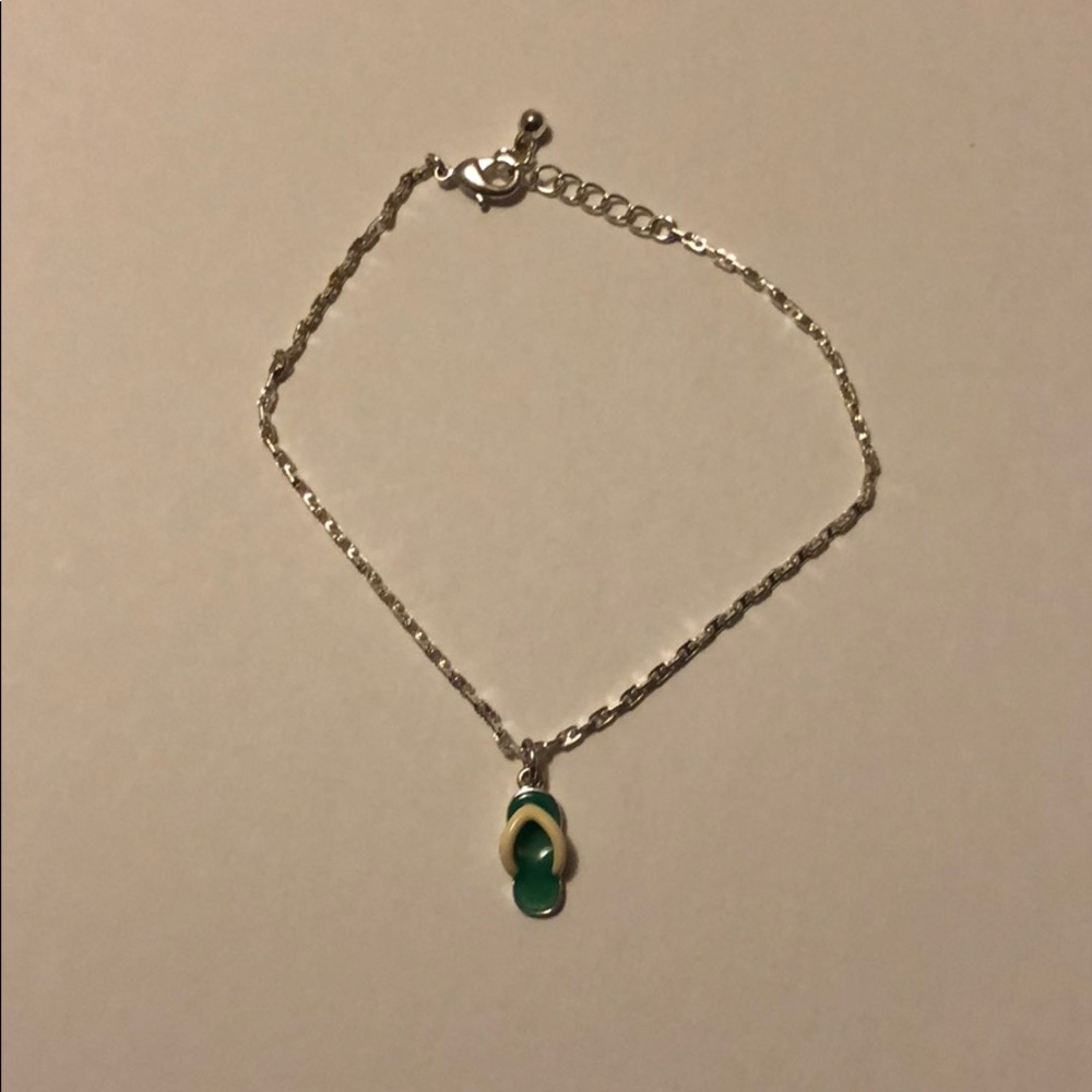 Avon Green Flip Flop Anklet